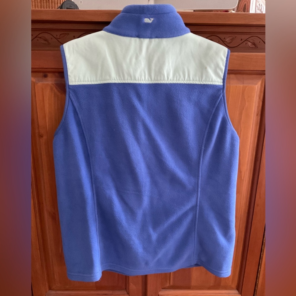 VINEYARD VINES Royal Blue Fleece Vest.  100% polyester Women’s Large - Picture 2 of 2
